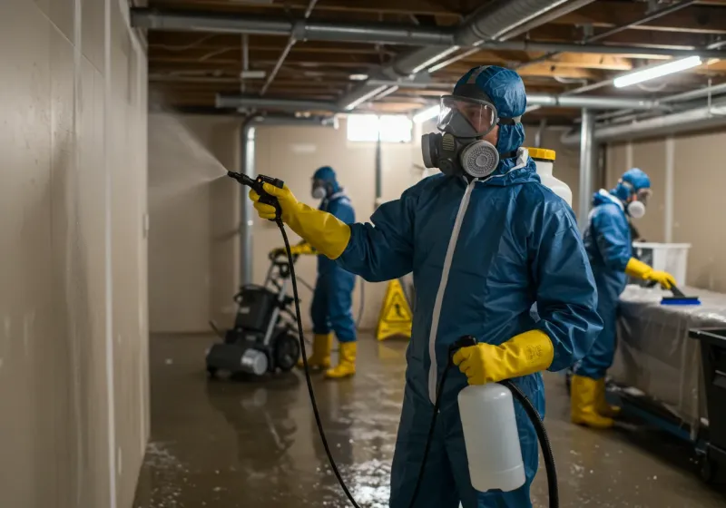 Basement Sanitization and Antimicrobial Treatment process in Noble County, OH